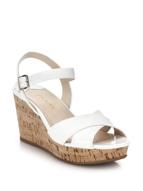 prada sandal white|white Prada sandals women's.